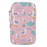 Cute Owl Doodles With Moon Star Seamless Pattern Waist Pouch (Small)