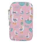 Cute Owl Doodles With Moon Star Seamless Pattern Waist Pouch (Large)
