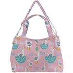 Cute Owl Doodles With Moon Star Seamless Pattern Double Compartment Shoulder Bag