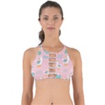 Cute Owl Doodles With Moon Star Seamless Pattern Perfectly Cut Out Bikini Top