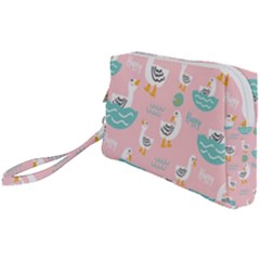 Cute Owl Doodles With Moon Star Seamless Pattern Wristlet Pouch Bag (Small) from ArtsNow.com