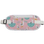 Cute Owl Doodles With Moon Star Seamless Pattern Rounded Waist Pouch