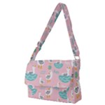 Cute Owl Doodles With Moon Star Seamless Pattern Full Print Messenger Bag (M)