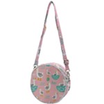 Cute Owl Doodles With Moon Star Seamless Pattern Crossbody Circle Bag