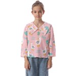 Cute Owl Doodles With Moon Star Seamless Pattern Kids  Sailor Shirt