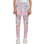 Cute Owl Doodles With Moon Star Seamless Pattern Kids  Skirted Pants