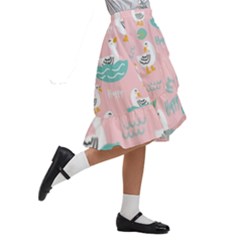 Kids  Ruffle Flared Wrap Midi Skirt 
