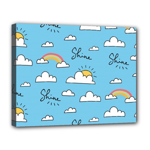 Sky Pattern Canvas 14  x 11  (Stretched) from ArtsNow.com