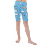 Sky Pattern Kids  Mid Length Swim Shorts