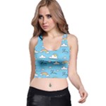 Sky Pattern Racer Back Crop Top