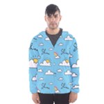 Sky Pattern Men s Hooded Windbreaker