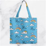 Sky Pattern Zipper Grocery Tote Bag