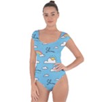 Sky Pattern Short Sleeve Leotard 