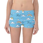 Sky Pattern Reversible Boyleg Bikini Bottoms