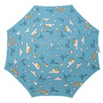 Seamless Pattern Vector Owl Cartoon With Bugs Straight Umbrellas