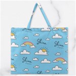 Sky Pattern Zipper Large Tote Bag