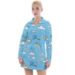 Sky Pattern Women s Long Sleeve Casual Dress