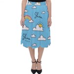 Sky Pattern Classic Midi Skirt