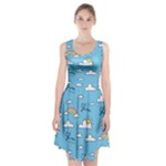 Sky Pattern Racerback Midi Dress