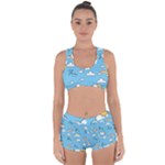 Sky Pattern Racerback Boyleg Bikini Set