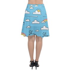 Chiffon Wrap Front Skirt 