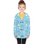 Sky Pattern Kids  Double Breasted Button Coat