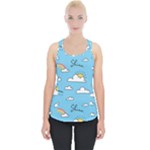 Sky Pattern Piece Up Tank Top