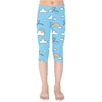 Sky Pattern Kids  Capri Leggings 