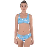 Sky Pattern Criss Cross Bikini Set