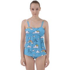 Twist Front Tankini Set 