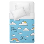 Seamless Pattern Vector Owl Cartoon With Bugs Duvet Cover (Single Size)