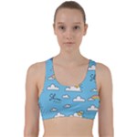 Sky Pattern Back Weave Sports Bra