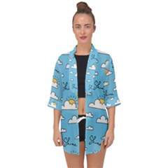 Open Front Chiffon Kimono 