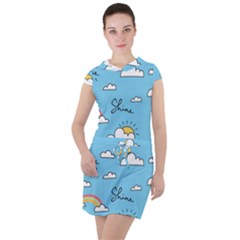 Drawstring Hooded Dress 