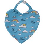 Sky Pattern Giant Heart Shaped Tote