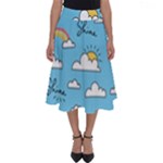 Seamless Pattern Vector Owl Cartoon With Bugs Perfect Length Midi Skirt