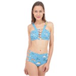Sky Pattern Cage Up Bikini Set