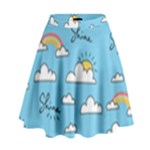 Seamless Pattern Vector Owl Cartoon With Bugs High Waist Skirt