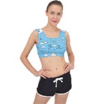 Sky Pattern V-Back Sports Bra