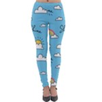 Sky Pattern Lightweight Velour Leggings