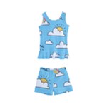 Seamless Pattern Vector Owl Cartoon With Bugs Kids  Boyleg Swimsuit