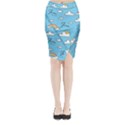 Midi Wrap Pencil Skirt 