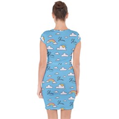 Capsleeve Drawstring Dress  