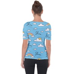 Shoulder Cut Out Short Sleeve Top 