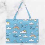 Seamless Pattern Vector Owl Cartoon With Bugs Medium Tote Bag