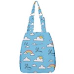 Sky Pattern Center Zip Backpack