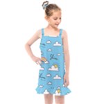 Sky Pattern Kids  Overall Dress