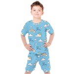 Sky Pattern Kids  T-Shirt and Shorts Set