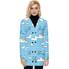 Button Up Hooded Coat  