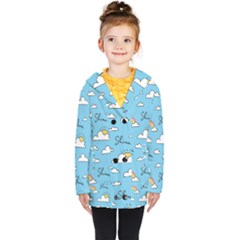 Kids  Double Breasted Button Coat 